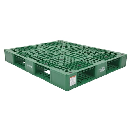 Vestil High Density Polyethylene (HDPE) Pallet, 47.375 in L, 39.5 in W, 6 H PLP2-4840-GREEN
